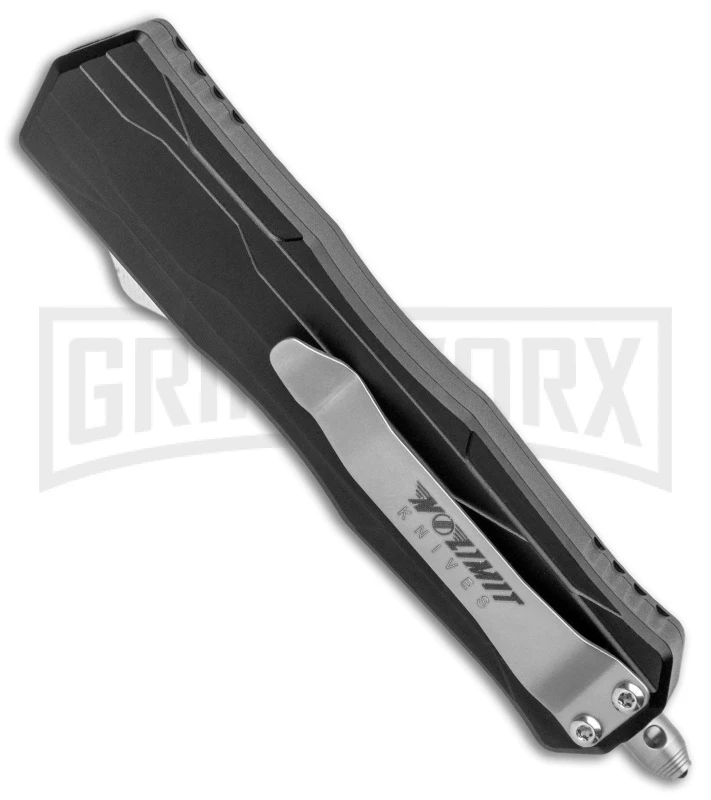 No Limit Knives Manis Black OTF Automatic Knife - Drop Point Satin Plain 5 No Limit Knives Manis Black OTF Automatic Knife - Drop Point Satin Plain - Image 3