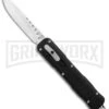 No Limit Knives Sapo OTF Automatic Knife Black - Satin Plain -Grindworx No Limit Knives Sapo OTF Auto Black Satin GX 34168 jr large