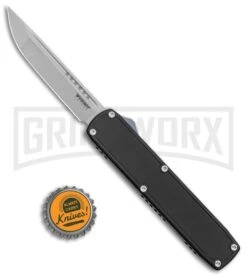 No Limit Knives Stinco Black OTF Automatic Knife - Satin Plain -Grindworx No Limit Knives Stinco Black OTF Auto SW GX 34115 jr bottlecap large