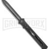 Paragon Estiletto Black Bolt Automatic OTF Knife - Black Dagger -Grindworx Paragon Estiletto Dagger OTF Auto OD Green Lightning Bolt Black PARA EST SP LB B CB BHQ 101547 jr large