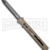 Paragon Estiletto Dark Earth Bolt Automatic OTF Knife - Black Spear Point