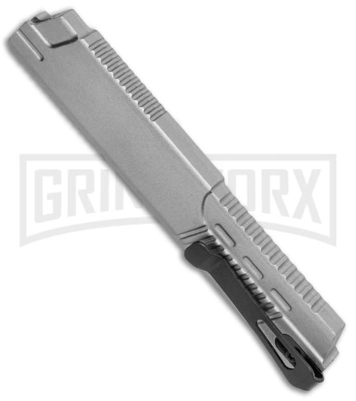 Firecracker XL Gray DA/OTF Automatic Knife - Tanto Black Plain 5 Firecracker XL Gray DA/OTF Automatic Knife - Tanto Black Plain - Image 3