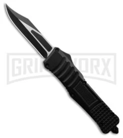 Rumble Black D/A OTF Automatic Knife Clip Point (3.75" Two Tone)