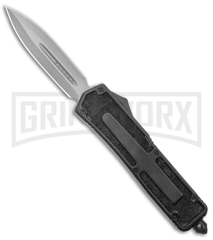 Rumble Black D/A OTF Automatic Knife - Dagger Satin Plain 3 Rumble Black D/A OTF Automatic Knife - Dagger Satin Plain