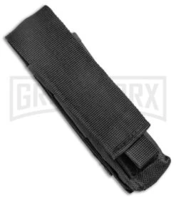 Rumble Black D/A OTF Automatic Knife - Dagger ( Black 2-tone Plain) -Grindworx Rumble Black DA OTF Auto Dagger TT GX 38008 jr sheath large