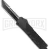 Rumble Black D/A OTF Auto Knife W/ Fuller - Two-Tone Plain Tanto -Grindworx Rumble Black DA OTF Auto Fuller TT Tanto GX 38188 jr large