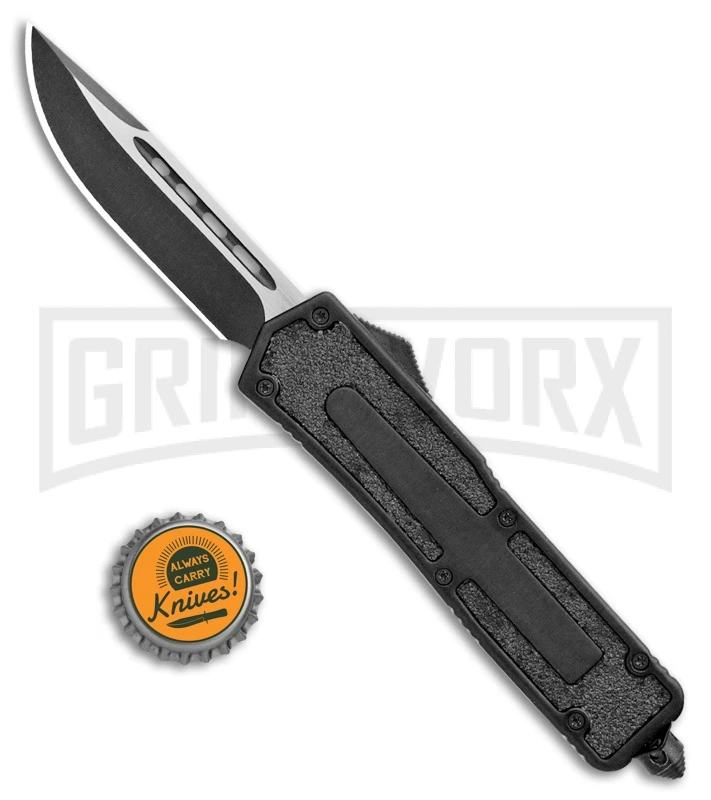 Rumble Black D/A OTF Automatic Knife - S/E Drop Point Two Tone Plain 7 Rumble Black D/A OTF Automatic Knife - S/E Drop Point Two Tone Plain - Image 5