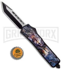 Rumble Black D/A OTF Automatic Knife Tanto Wolf Graphic - Two-Tone Plain 11 Rumble Black D/A OTF Automatic Knife Tanto Wolf Graphic - Two-Tone Plain -Grindworx Rumble Black DA OTF Auto Tanto Wolf Graphic TT GX 34142 jr bottlecap large
