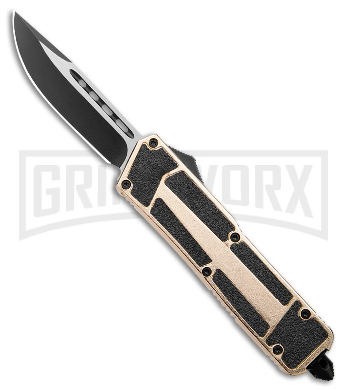 Rumble Gold D/A OTF Automatic Knife - Black Plain 3 Rumble Gold D/A OTF Automatic Knife - Black Plain