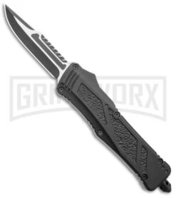 Grindworx 16 Switchblade Systems Vio Black D/A OTF Automatic Knife - Two Tone Plain