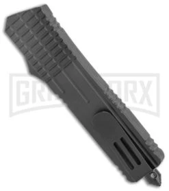 Rumble Slim Black D/A OTF Auto Textured Half Grid Scales - Tanto 2 Tone 9 Rumble Slim Black D/A OTF Auto Textured Half Grid Scales - Tanto 2 Tone -Grindworx Rumble Slim Black DA OTF Auto Textured Half Grid Scales TT Tanto GX 38189 jr side large