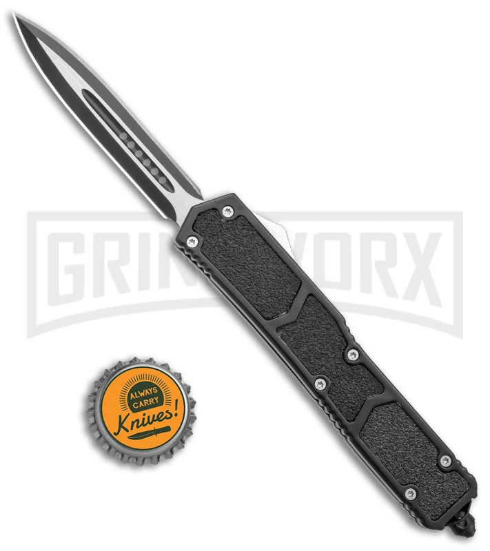 Atomic Slim Dagger Black OTF Auto Knife - Two Tone Plain 6 Atomic Slim Dagger Black OTF Auto Knife - Two Tone Plain - Image 4