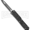 Atomic Slim Dagger Black OTF Auto Knife - Two Tone Plain 2 Atomic Slim Dagger Black OTF Auto Knife - Two Tone Plain -Grindworx Slim Atomic Dagger Black OTF Auto TT GX 38178 jr large