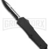 Spartan DP D/A OTF Automatic Knife - Black Plain -Grindworx Spartan DP DA OTF Black Serr WNS IT M6 BP 18789 jr large
