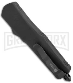 Spartan DP D/A OTF Automatic Knife - Black Plain -Grindworx Spartan DP DA OTF Black Serr WNS IT M6 BP 18789 jr side large