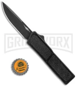 Thunder Black D/A OTF Automatic Knife - Black Plain 9 Thunder Black D/A OTF Automatic Knife - Black Plain -Grindworx Thunder Black DA OTF Auto Black GX 34203 jr bottlecap large