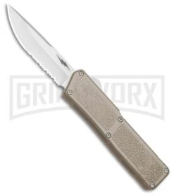 Thunder Tan D/A OTF Automatic Knife - Satin Serrated