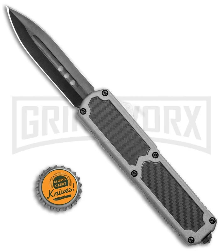 Titan D/A OTF Sim Carbon Fiber Automatic Knife Gray - Dagger Black Plain 6 Titan D/A OTF Sim Carbon Fiber Automatic Knife Gray - Dagger Black Plain - Image 4