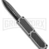 Titan D/A OTF Sim Carbon Fiber Automatic Knife Gray - Dagger Black Plain 1 Titan D/A OTF Sim Carbon Fiber Automatic Knife Gray - Dagger Black Plain -Grindworx Titan Black DA OTF Sim CF Auto Gray Dagger Black GX 36378 jr large