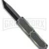 Titan Camo D/A OTF Automatic Knife - Tanto Black Plain -Grindworx Titan Camo DA OTF Auto Tanto Black GX 36379 jr large