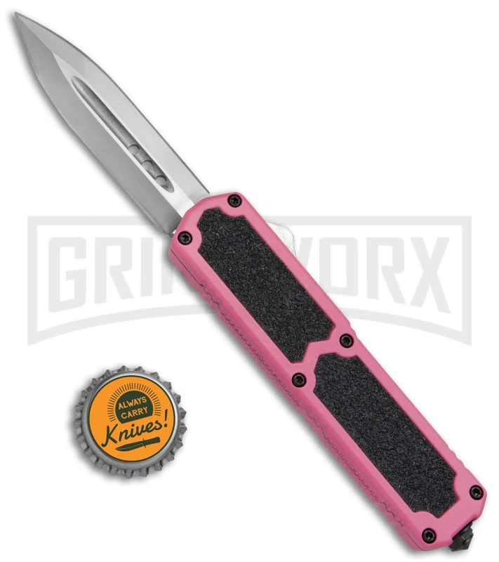 Titan Pink D/A OTF Automatic Knife - Dagger Satin Plain 6 Titan Pink D/A OTF Automatic Knife - Dagger Satin Plain - Image 4