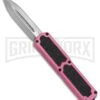 Titan Pink D/A OTF Automatic Knife - Dagger Satin Plain 1 Titan Pink D/A OTF Automatic Knife - Dagger Satin Plain -Grindworx Titan DA OTF Pink Dagger Satin BP 20267 jr large