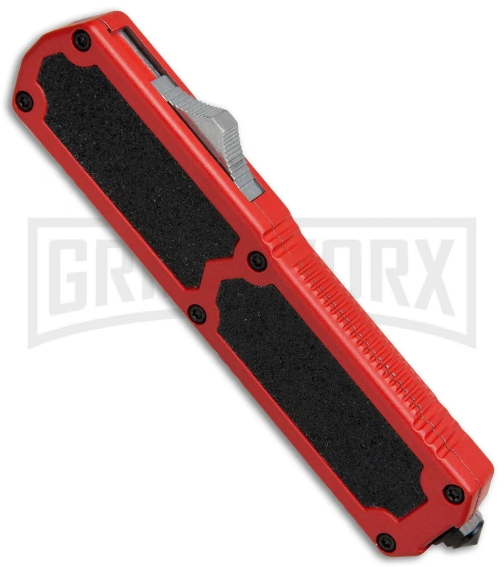 Titan Red D/A OTF Automatic Knife - Dagger Satin Serr 4 Titan Red D/A OTF Automatic Knife - Dagger Satin Serr - Image 2