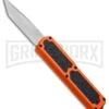 Titan Orange D/A OTF Automatic Knife - Tanto Satin 1 Titan Orange D/A OTF Automatic Knife - Tanto Satin -Grindworx Titan DA OTF Tanto Satin Orange BP 19166 jr large