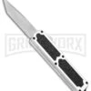 Titan White D/A OTF Automatic Knife - Tanto Satin 4TH18 -Grindworx Titan DA OTF Tanto Satin White BP 19167 jr large