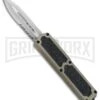 Titan Desert Tan D/A OTF Automatic Knife - Dagger Satin Serr -Grindworx Titan Desert Tan D A OTF Auto Dagger Satin Serr BP 8517 jr large