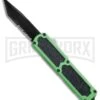 Titan Green D/A OTF Automatic Knife - Tanto Black Serr