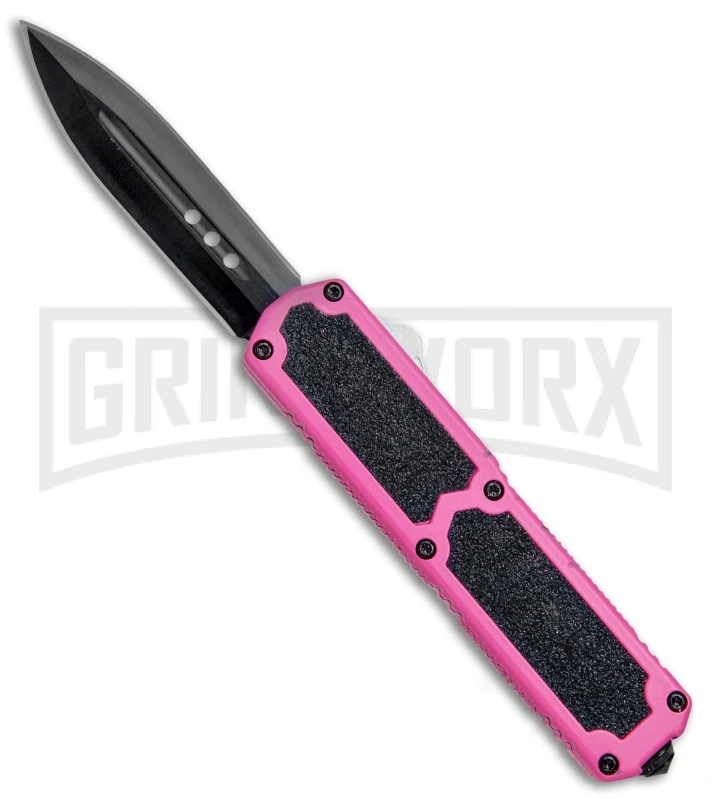 Titan Pink D/A OTF Automatic Knife - Dagger Black Plain 3 Titan Pink D/A OTF Automatic Knife - Dagger Black Plain