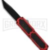 Titan Red D/A OTF Automatic Knife - Tanto Black Plain -Grindworx Titan Red DA Tanto black plain BP 25698 er large