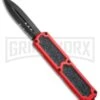 Titan Red D/A OTF Automatic Knife - Dagger Black Serr 2 Titan Red D/A OTF Automatic Knife - Dagger Black Serr -Grindworx Titan Red Dagger Black BP 6126 jr large