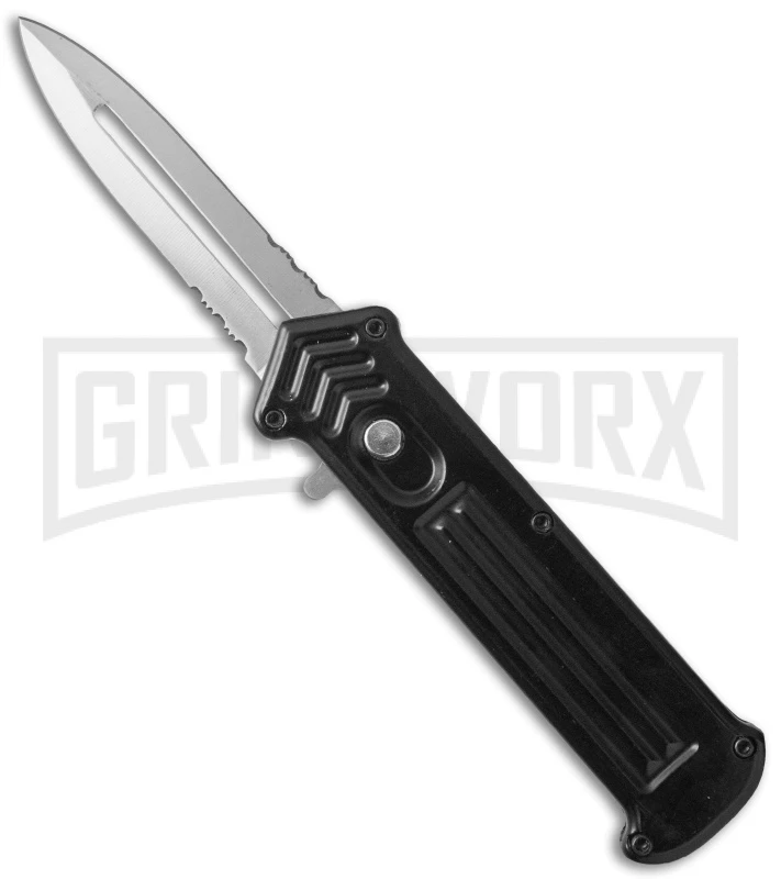 Black Arrow OTF Joker Automatic Knife Cupid Clone - Satin Serr 3 Black Arrow OTF Joker Automatic Knife Cupid Clone - Satin Serr