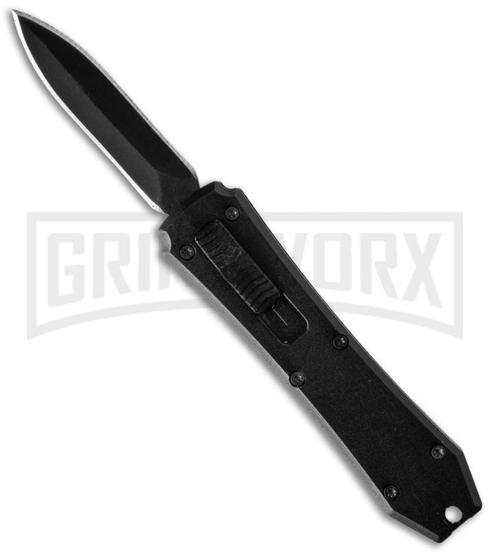 Coffin Blaster Tactical Black DA/OTF Automatic Knife - Black Plain 3 Coffin Blaster Tactical Black DA/OTF Automatic Knife - Black Plain
