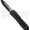 Reaver Drop Point D/A OTF Automatic Knife - Black Plain 2 Reaver Drop Point D/A OTF Automatic Knife - Black Plain -Grindworx bladeplay otf hk87317 1 cm large