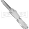 Firecracker Mini Silver D/A OTF Automatic Knife - Bead Blast Plain -Grindworx bladeplay otf t279933 3 cm large