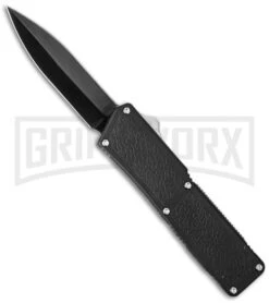 Lightning Black D/A OTF Automatic Knife - Black Dagger Plain