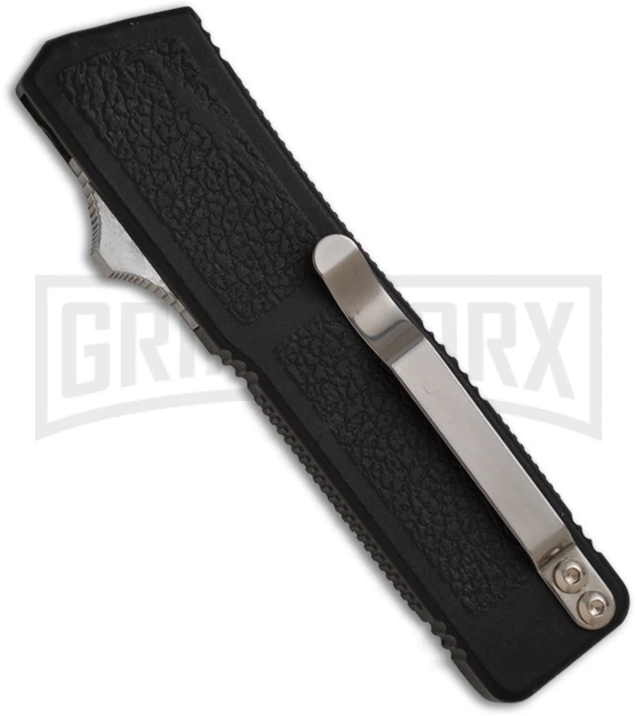 Lightning Black D/A OTF Automatic Knife - Satin Serr 4 Lightning Black D/A OTF Automatic Knife - Satin Serr - Image 2