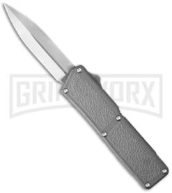 Lightning Gray D/A OTF Automatic Knife - Satin Dagger