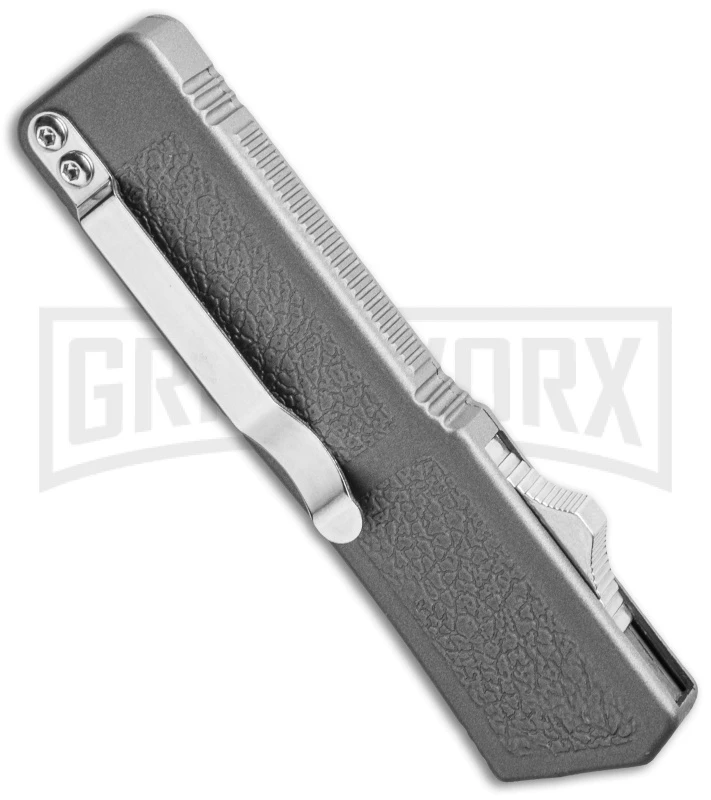 Lightning Gray D/A OTF Automatic Knife - Satin Dagger 4 Lightning Gray D/A OTF Automatic Knife - Satin Dagger - Image 2