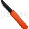 Lightning Orange D/A OTF Automatic Knife - Black Plain -Grindworx lightning plain orange black large