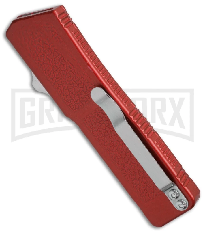 Lightning Red D/A OTF Automatic Knife - Black Plain 4 Lightning Red D/A OTF Automatic Knife - Black Plain - Image 2