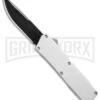 Lightning White D/A OTF Automatic Knife - Black Plain 2 Lightning White D/A OTF Automatic Knife - Black Plain -Grindworx lightning white black plain large