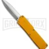 Lightning Yellow D/A OTF Automatic Knife - Satin Dagger -Grindworx lightning yellow da satin BP 18392 er large