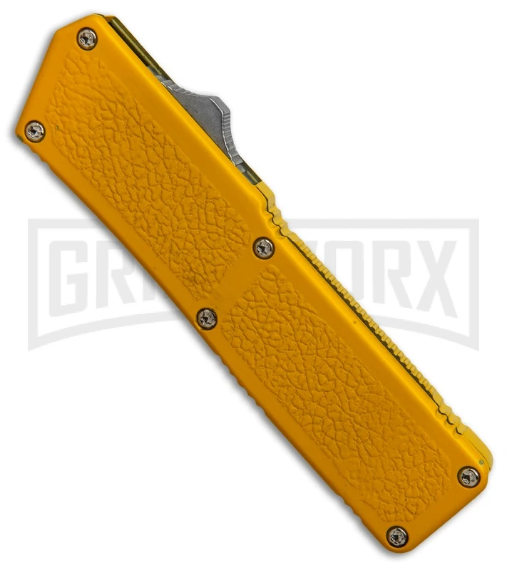 Lightning Yellow D/A OTF Automatic Knife - Satin Dagger 4 Lightning Yellow D/A OTF Automatic Knife - Satin Dagger - Image 2