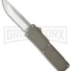 Lightning Grey D/A OTF Automatic Knife - Satin Serr 1 Lightning Grey D/A OTF Automatic Knife - Satin Serr -Grindworx otf grey lightning new pic large