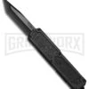 Titan Black D/A OTF Automatic Knife - Tanto Black Plain -Grindworx titan black tanto black plain BP 18424 er large
