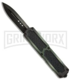 Titan Camo D/A OTF Automatic Knife - Dagger Black Plain